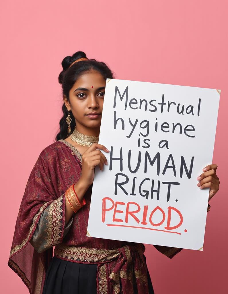 Girl with sign